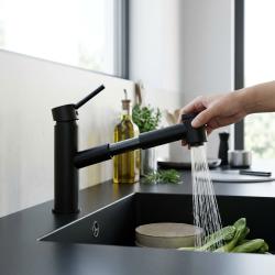 black-kitchen-faucet-sleek-modern-design-pull-out-spray